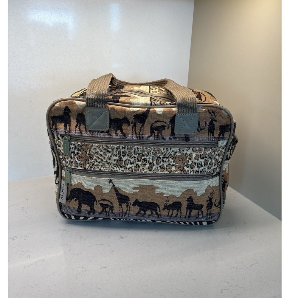 Pioneer Express Safari Africa Bag Tapestry Weekender Travel Bag Animal Print